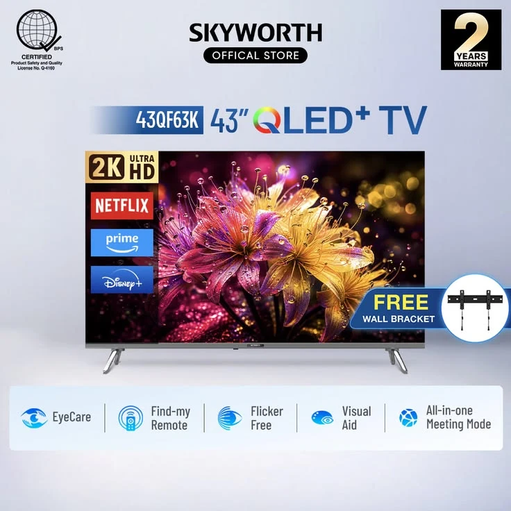 Skyworth 43" 2K QLED Google TV