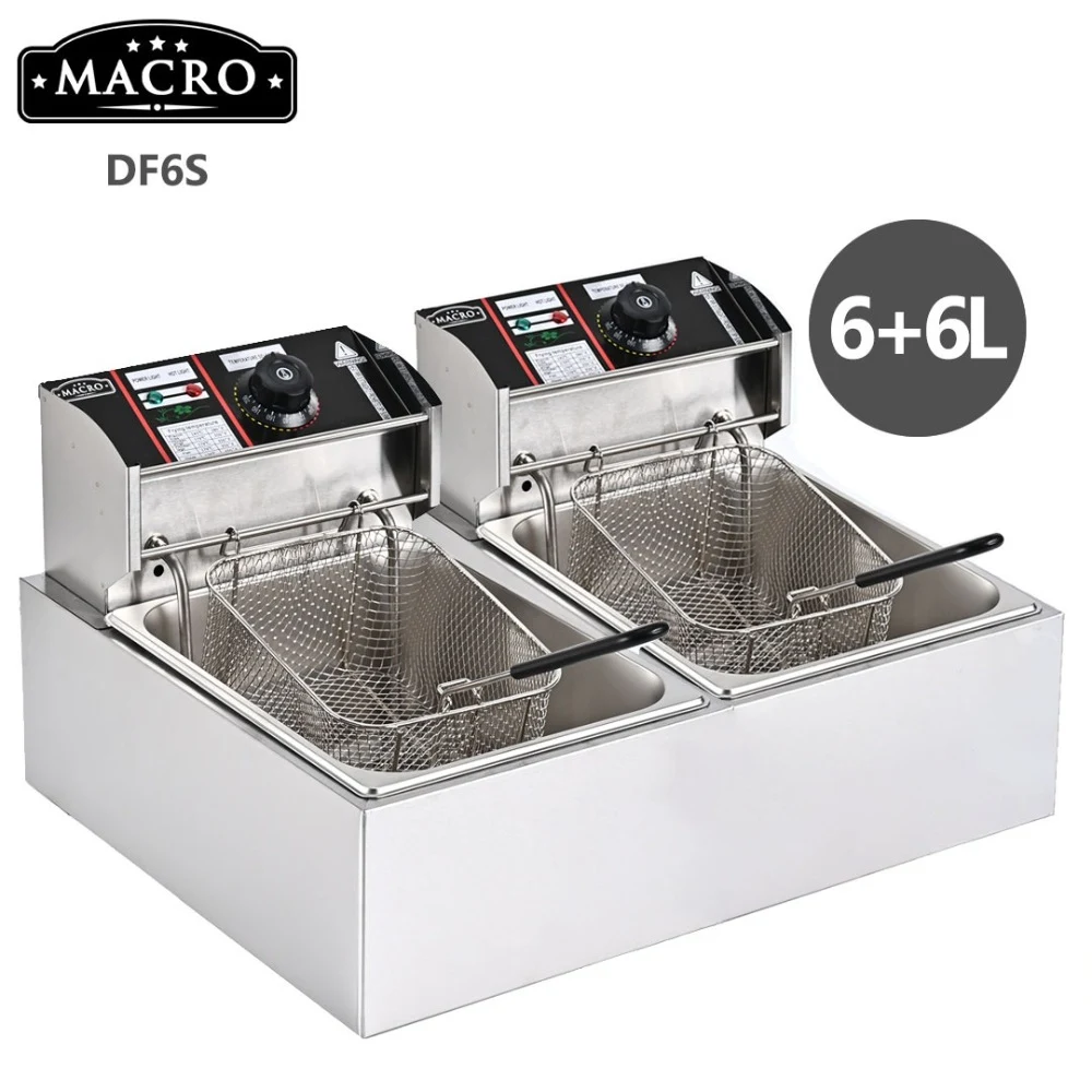 Macro DF6S Double Deep Fryer 12L